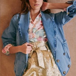 NWOT Sezane Kurt Denim Jacket